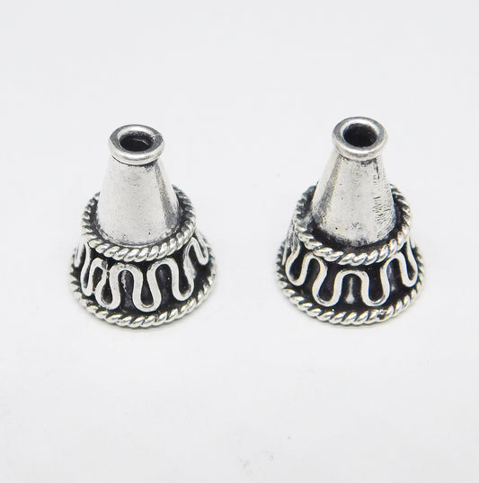 BALI STYLE CONE BEADS 8x15MM