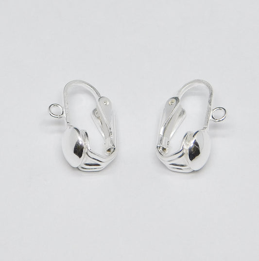 EAR CLIP WITH HALF BEAD AND RING