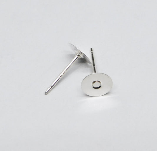 EARRING POST WITH FLAT PAD