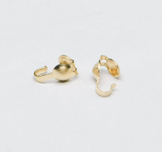 BEAD TIPS 3.4MM CLAP SHELLS