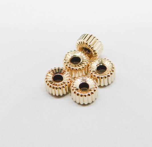 CORRUGATED RONDELLE BEADS 3MM