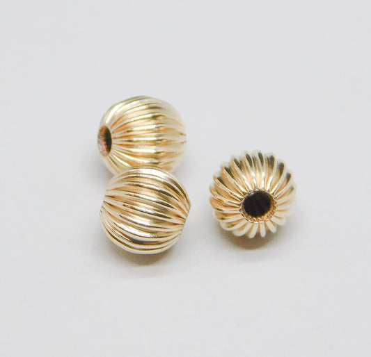 CORRUGATED ROUND BEADS 5MM