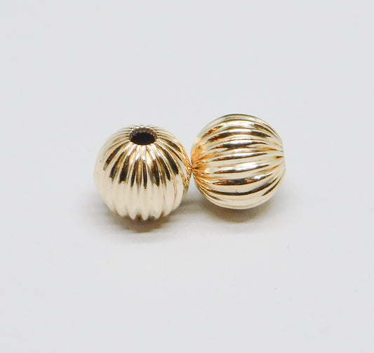 CORRUGATED ROUND BEADS 6MM