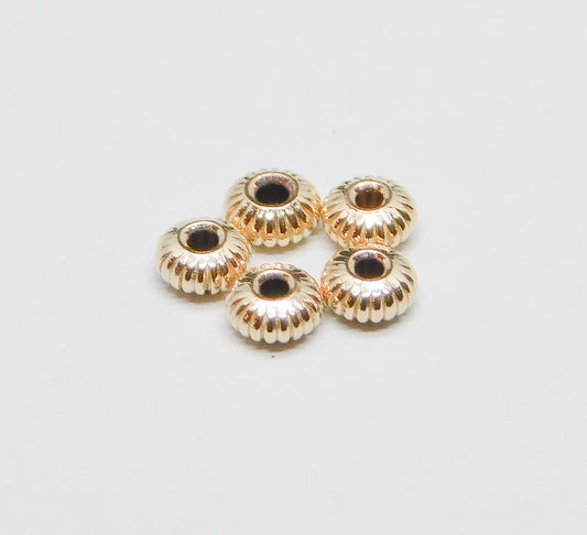 CORRUGATED SAUCER BEADS 2MM