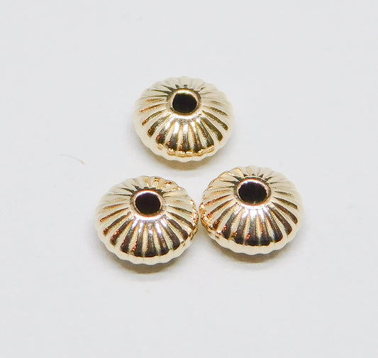 CORRUGATED SAUCER BEADS 5MM