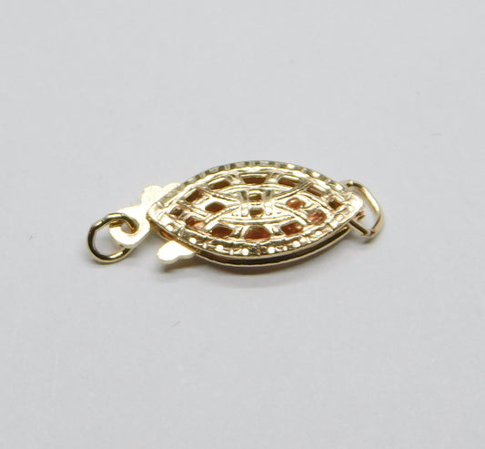 FILIGREE CLASP OVAL FISH HOOK