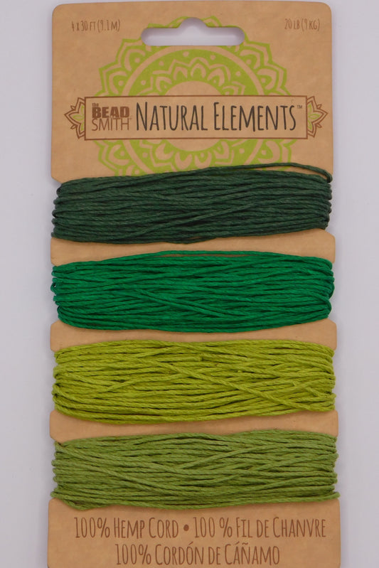 HEMP CORD EMERALD SHADES - 1MM