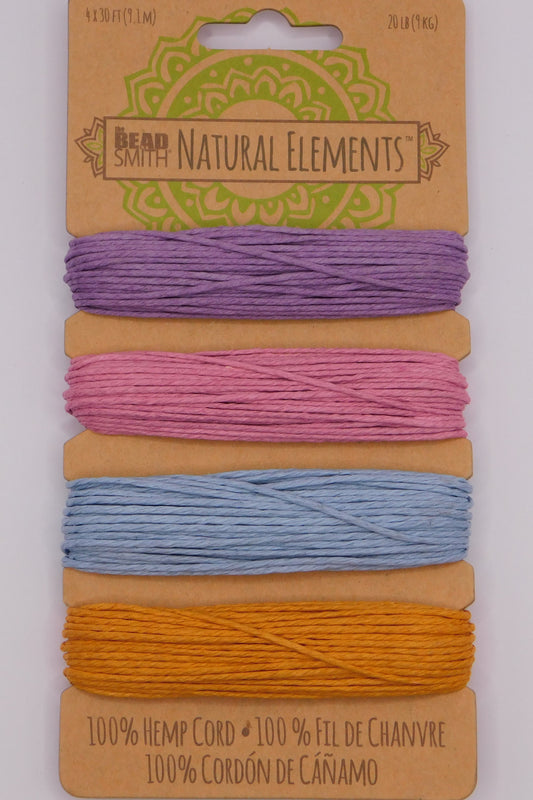 HEMP CORD PASTEL COLORS - 1MM