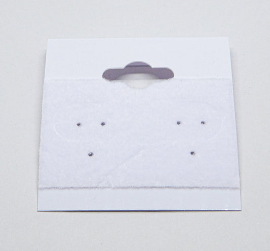 WHITE EARRING CARDS - LARGE