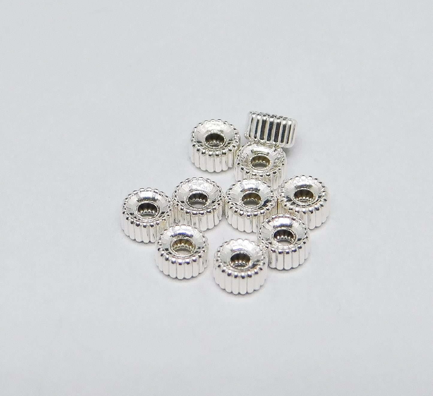 CORRUGATED RONDELLE BEADS 3MM