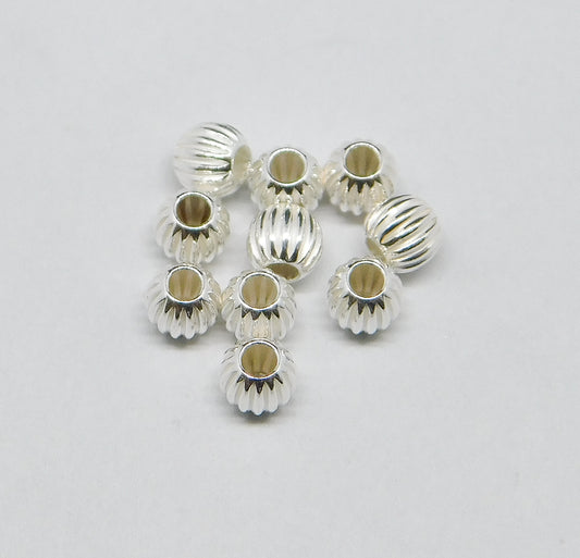 CORRUGATED ROUND BEADS 3MM