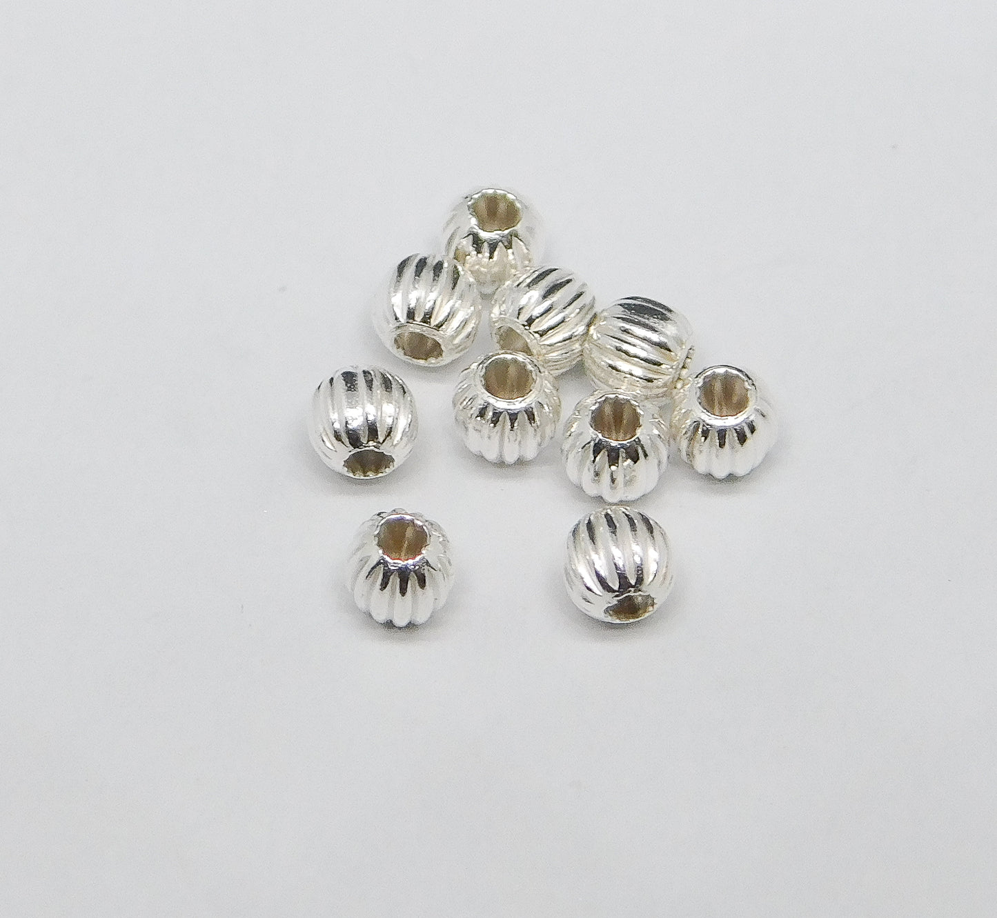 CORRUGATED ROUND BEADS 3MM