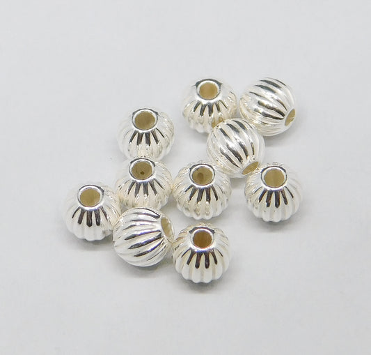 CORRUGATED ROUND BEADS 4MM LIGHT WEIGHT