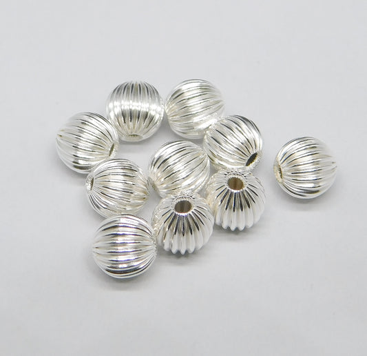 CORRUGATED ROUND BEADS 5MM