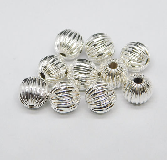 CORRUGATED ROUND BEADS 6MM