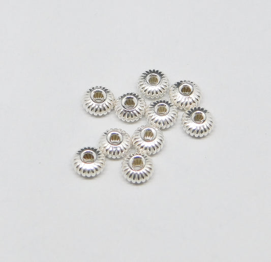 CORRGUATED SAUCER BEADS 2MM