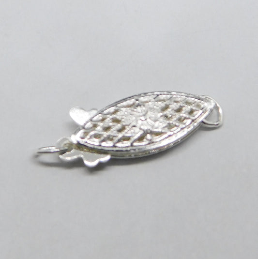 FILIGREE CLASP OVAL FISH HOOK