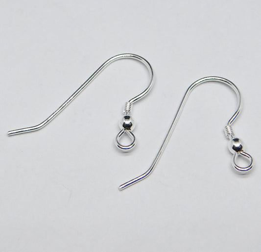 EAR WIRES WITH BALL AND COIL