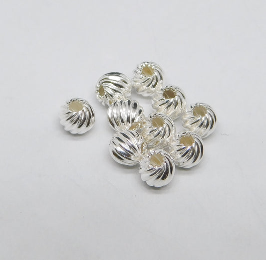 TWIST ROUND BEADS 4MM