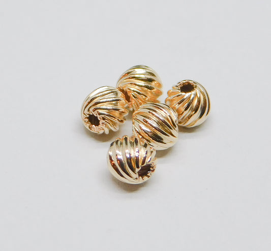 TWIST ROUND BEADS 4MM