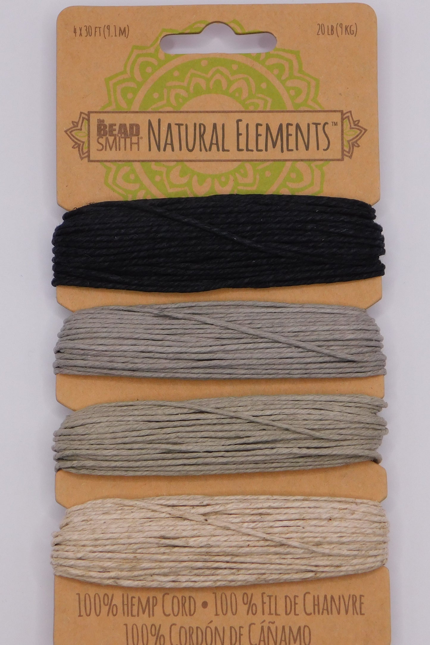 HEMP CORD ONYX SHADES - 1MM