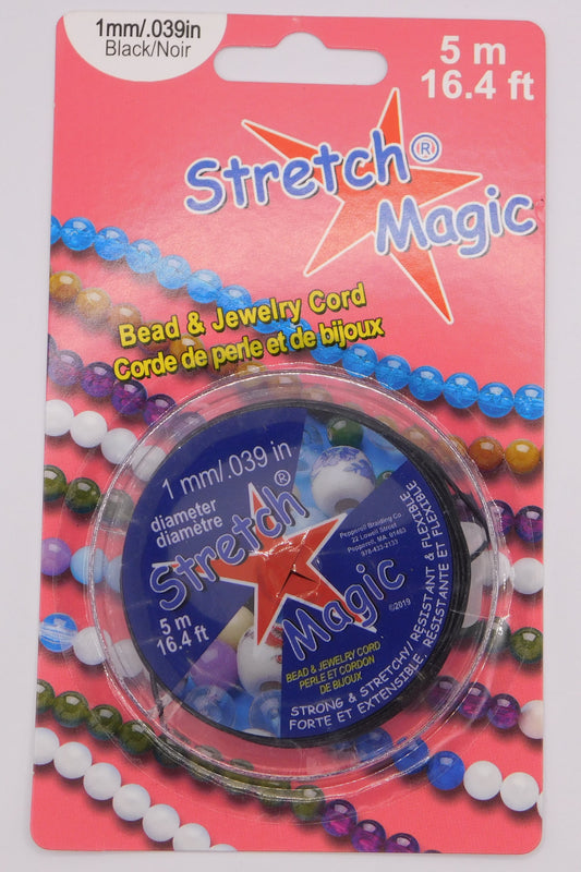 STRETCH MAGIC CORD - BLACK 1MM